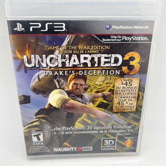 Uncharted 3: Drake's Deception Sony PlayStation 3 PS3 Complete - TESTED - Picture 1 of 8